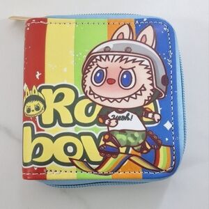 NEW Labubu Rainbow Colorful Zip Around Wallet Coin Purse